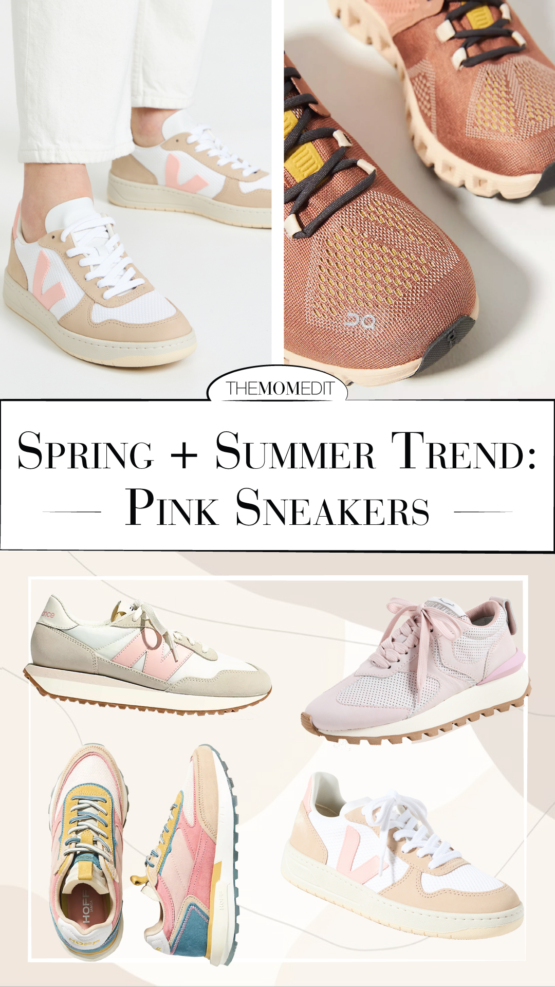 Whether you're going for all pink sneakers or tennis shoes with just a hint of color, these pairs from Veja, Nike, Sorel, On & more are right on-trend this spring.