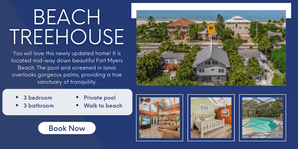 Preview image of Beach Treehouse vacation home with description.
