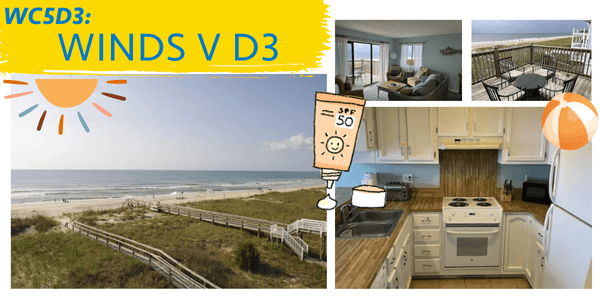 Image collage of Carolina Beach vacation rental Winds V D3.