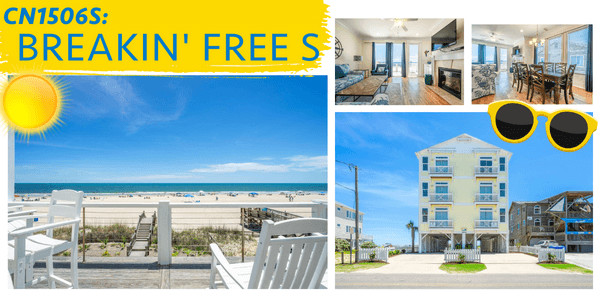 Image collage of Carolina Beach vacation rental Breakin' Free South.